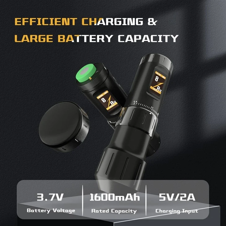 Continuously Adjustable Stoke Dual Battery Wireless Tattoo Machine Pen high quality