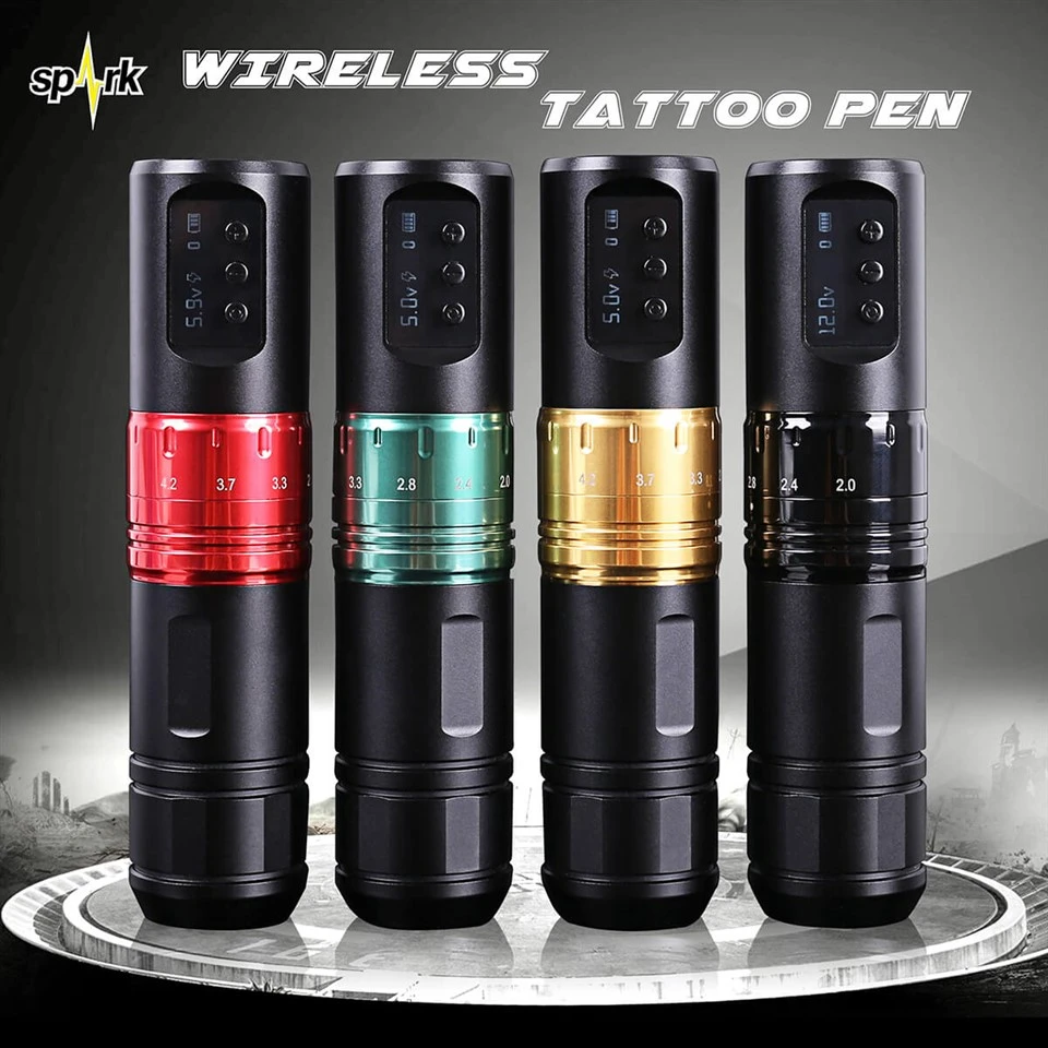 Rechargeable Wireless Portable Tattoo Machine Pen With Brushless Motor Permanent Connection Disposable Cartridge Needles