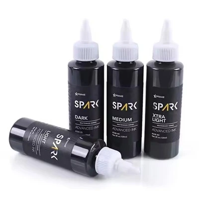 स्पार्कल फैक्टरी कस्टम 4oz 120ml व्हाइट वॉश अमेजिंग पेंट पिगमेंट बॉडी स्किन ट्रिपल ब्लैक इंक बटरफ्लाई टैटू