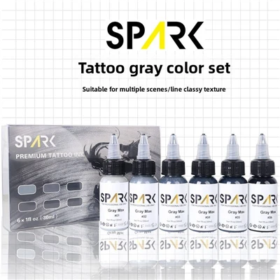पेशेवर कस्टम स्थायी मेकअप स्याही सेट स्पार्क ग्रे 30ml/1oz कार्बनिक टैटू टैटू टैटू कलाकारों के लिए
