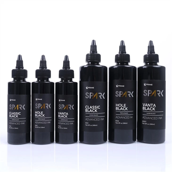 4OZ 8OZ लाइनिंग ब्लैक ट्रिपल ब्लैक सुपर ब्लैक स्पार्क टैटू इंक टैटू इंक ब्लैक