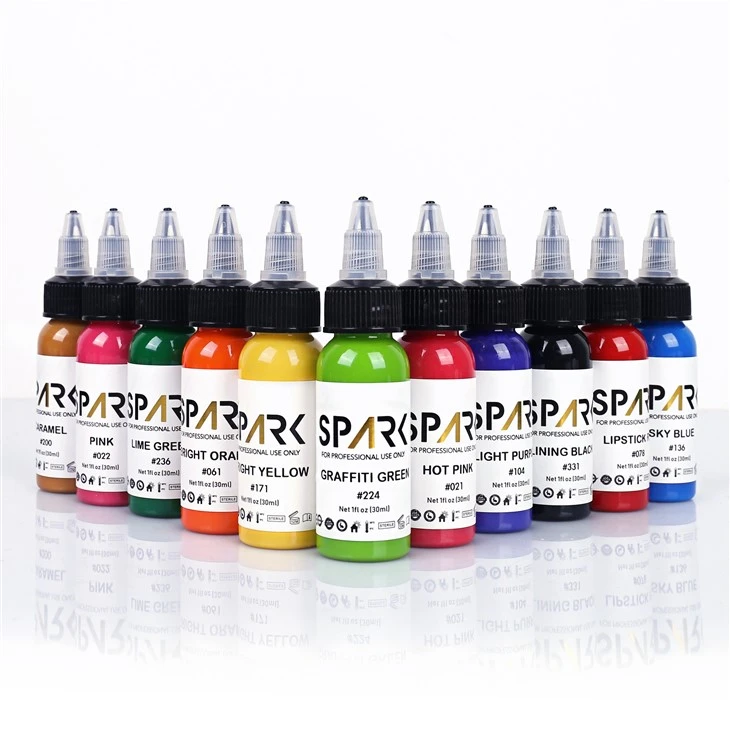 स्पार्क प्रोफेशनल टैटू इंक 50 रंग टैटू पिगमेंट 30ML/1OZ