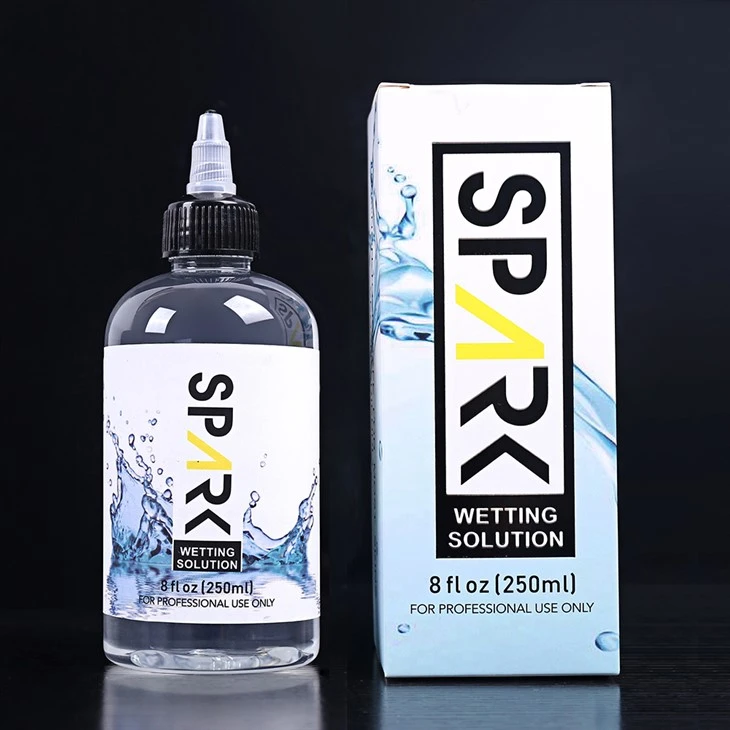 प्रोफेशनल 240ML 8OZ स्पार्क टैटू वेटिंग सॉल्यूशन स्पार्क टैटू मिक्सिंग सॉल्यूशन स्पार्क टैटू इंक
